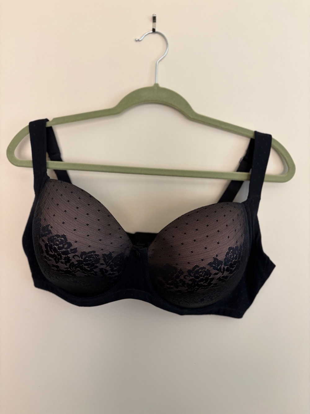 Soma Black  Lace Full Coverage Underwire T-Shirt Bra